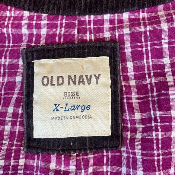 Old Navy Corduroy Vest Waistcoat Button Up V-Neck Sz XL #163K - Picture 6 of 8